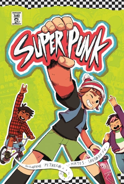 Superpunk paperback comic book by Oni Press featuring vibrant cover art and dynamic superhero illustrations.