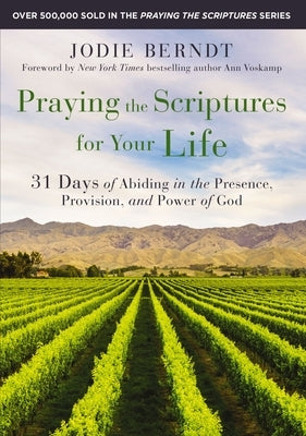 Paperback book titled "Praying the Scriptures for Your Life" by Zondervan, featuring a cover with spiritual imagery and prayer themes.