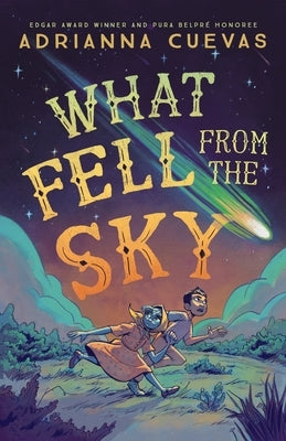 Paperback of "What Fell from the Sky" by Square Fish, featuring the book cover with colorful illustration and title text.