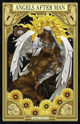Paperback copy of Angels After Man by Rafaelnicolas, showing the book's cover with artwork and title on the front.