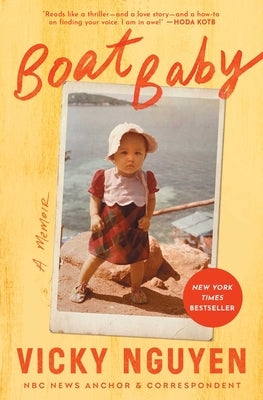 Paperback copy of "Boat Baby: A Memoir" by Simon & Schuster, featuring the book cover with title and author details.