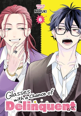Paperback of "Glasses with a Chance of Delinquent" Vol. 6 by Seven Seas, showing the book cover with colorful illustration.