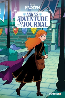 Paperback Disney Frozen Anna's Adventure Journal by Papercutz featuring Anna from Frozen with colorful cover art.