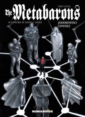 Paperback of The Metabarons comic book by Humanoids, Inc., showing the cover with vibrant artwork and bold title text.