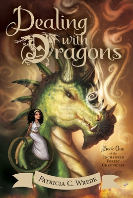 Paperback copy of "Dealing with Dragons" from The Enchanted Forest Chronicles by HarperCollins Publishers, showing the book cover.
