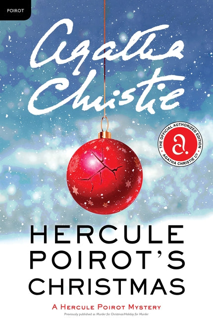 Paperback of Hercule Poirot's Christmas by HarperCollins Publishers, showing the book cover with festive holiday artwork.