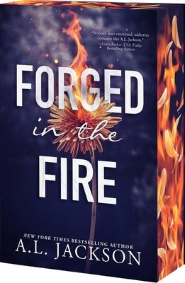 Paperback of Forged in the Fire by Entangled: Amara featuring dark, fiery artwork on the cover.