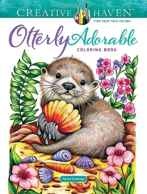 Paperback Creative Haven Otterly Adorable Coloring Book by Dover Publications featuring cute otter illustrations for coloring.