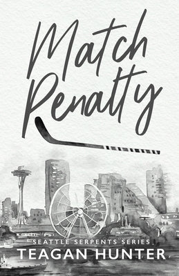 Paperback Match Penalty novel by Teagan Hunter with colorful cover art, showcasing the book lying on a white surface.