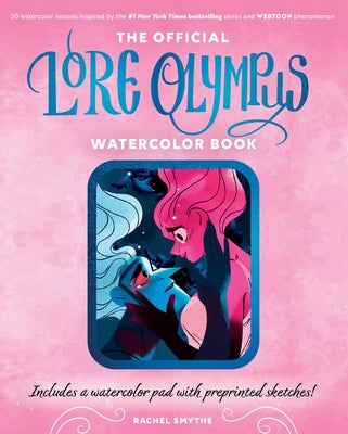 Paperback watercolor book by Walter Foster Publishing featuring 20 watercolor lessons inspired by the Lore Olympus series.