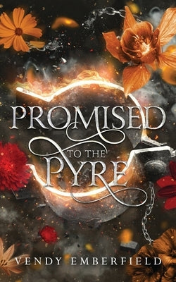 Paperback of "Promised to the Pyre" by Veligo Publishing, showing the book cover with dark and fiery-themed artwork.