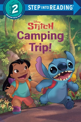Paperback Disney Stitch "Camping Trip!" book by Random House Disney, featuring Stitch in a camping scene.