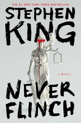 Paperback copy of Never Flinch by Scribner Book Company featuring the book cover with title and author text.