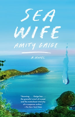 Paperback copy of Sea Wife novel by Knopf Doubleday Publishing Group with a colorful cover featuring ocean imagery.