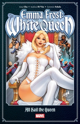 Paperback comic book featuring Emma Frost, the White Queen, from Marvel Universe with cover art showcasing her in a white costume.