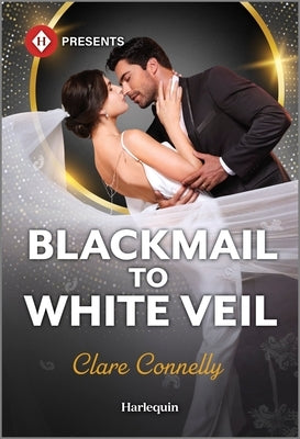 Mass market paperbound of "Blackmail to White Veil" by Harlequin Presents, featuring a romantic cover illustration.