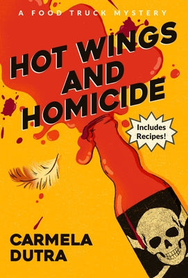 Paperback of Hot Wings and Homicide by Crooked Lane Books, featuring a cover with a fiery wings and crime scene theme.