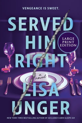 Paperback of "Served Him Right" novel by Park Row, showing the cover with bold title and design elements.