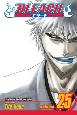 Paperback copy of Bleach Vol. 25: No Shaking Throne manga by Viz Media, featuring vibrant cover art and character illustrations.