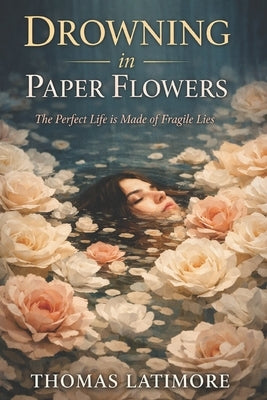 Paperback of "Drowning In Paper Flowers: The Perfect Life Is Made Of Fragile Lies" with a cover featuring paper flower artwork.