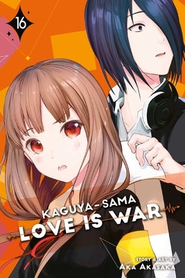 Paperback of Kaguya-Sama: Love Is War, Vol. 16 manga by Viz Media with colorful cover art featuring the main characters.