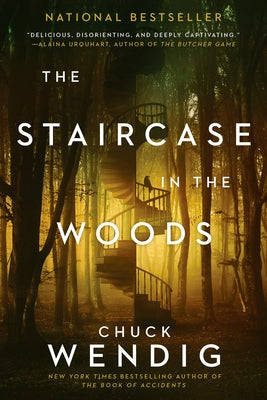 Paperback of The Staircase in the Woods by Del Rey Books, showing a mysterious staircase surrounded by trees on the cover.