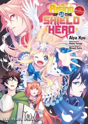 Paperback manga volume 26 of The Rising of the Shield Hero, The Manga Companion, by One Peace Books with colorful cover art.