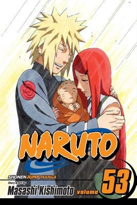 Paperback Naruto Vol. 53 manga by Viz Media featuring colorful cover art and characters from the popular ninja series.
