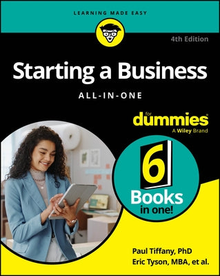 Paperback of Starting a Business All-In-One for Dummies, a comprehensive guide on entrepreneurship by For Dummies on a white background.