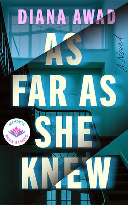 Paperback copy of "As Far as She Knew" by Mindy's Book Studio, featuring the book's front cover with title and author.