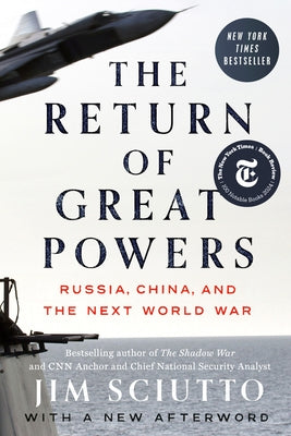 Paperback of The Return of Great Powers book by Dutton featuring a cover image with geopolitical themes and a bold title.