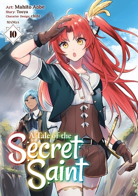 Paperback manga volume 10 of A Tale of the Secret Saint by Seven Seas, featuring colorful cover art with characters.
