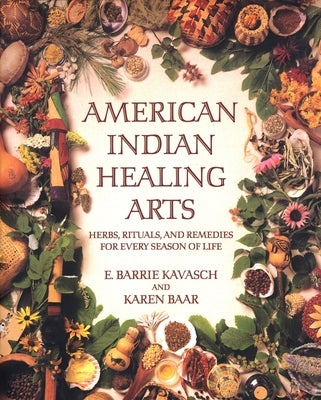 Paperback book titled "American Indian Healing Arts" by Bantam, featuring Native herbal remedies and rituals on the cover.