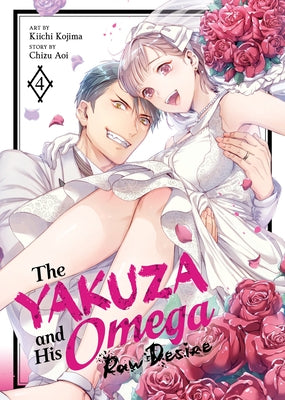 Paperback copy of The Yakuza and His Omega: Raw Desire Vol. 4 by Steamship, featuring cover art with manga-style characters.