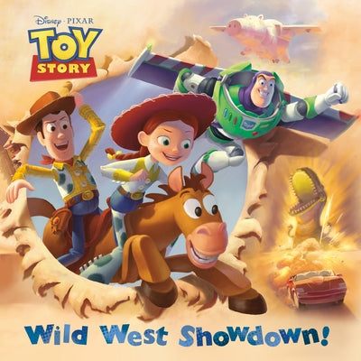 Paperback of Wild West Showdown! Toy Story book by Disney and Pixar, featuring colorful Toy Story characters on the cover.