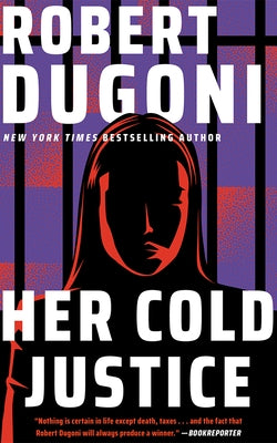 Paperback of Her Cold Justice novel by Thomas & Mercer featuring a dark, mysterious cover with urban noir imagery.