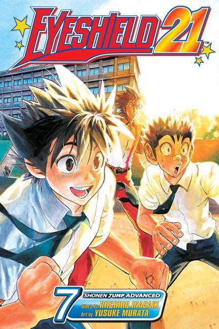 Paperback of Eyeshield 21, Vol. 7 manga by Viz Media featuring colorful cover art with characters from the series.
