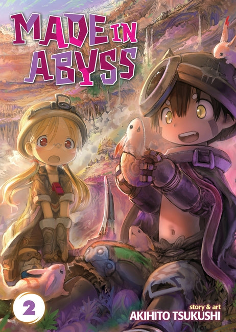 Paperback of Made in Abyss Vol. 2 manga by Seven Seas featuring colorful cover art with characters from the series.