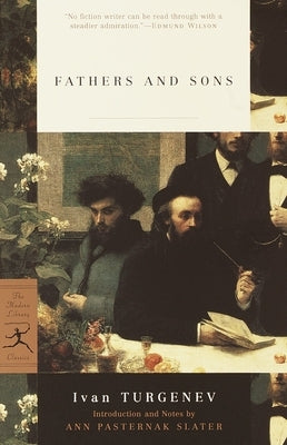 Cover image of the Modern Library paperback edition of "Fathers and Sons" by Ivan Turgenev, featuring classic book cover art.