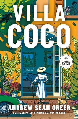 Paperback copy of Villa Coco by Random House Large Print Publishing with a cover featuring tropical scenery and vibrant colors.