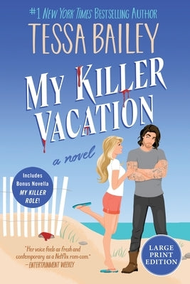 Large print paperback of "My Killer Vacation" by William Morrow, showing the book cover with title and author details.