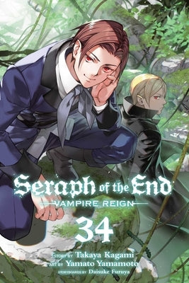 Paperback of Seraph of the End Vol. 34: Vampire Reign manga by Viz Media, featuring illustrated cover art and title.