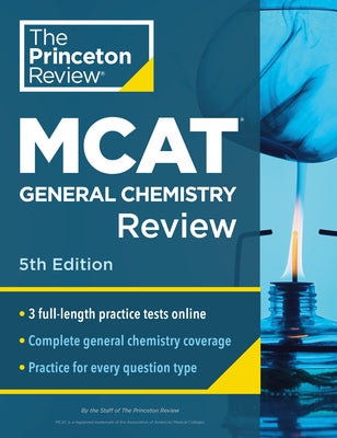 Princeton Review MCAT General Chemistry Review 5th Edition paperback with book cover and title visible.