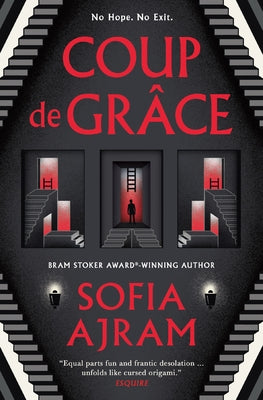 Paperback copy of Coup de Grâce by Titan Books UK, featuring the book cover with title and author text in a dark design.