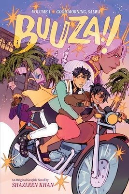 Paperback graphic novel "Good Morning, Salwa (Buuza!! Volume 1)" by Abrams Fanfare, featuring colorful cover art and illustrations.