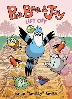 Paperback of Pea, Bee, & Jay #3: Lift Off graphic novel by Harperalley featuring colorful illustrated cover art.
