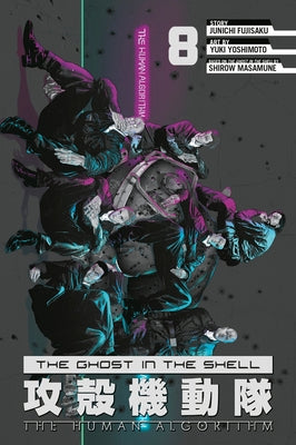 Paperback of The Ghost in the Shell: The Human Algorithm 8 by Kodansha Comics, featuring cover art with futuristic imagery.