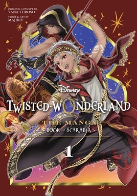 Paperback of Disney Twisted-Wonderland: The Manga Book of Scarabia, Vol. 1 by Viz Media, showing colorful cover art with characters.