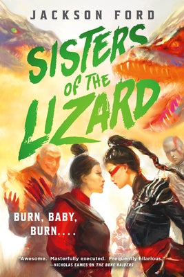 Paperback edition of Sisters of the Lizard by Orbit, featuring a cover with lizard-themed artwork.