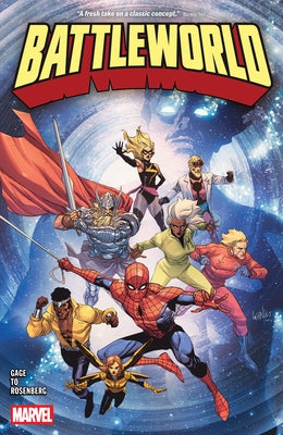 Marvel Universe Battleworld paperback book featuring comic-style cover art and characters from the Marvel Universe.